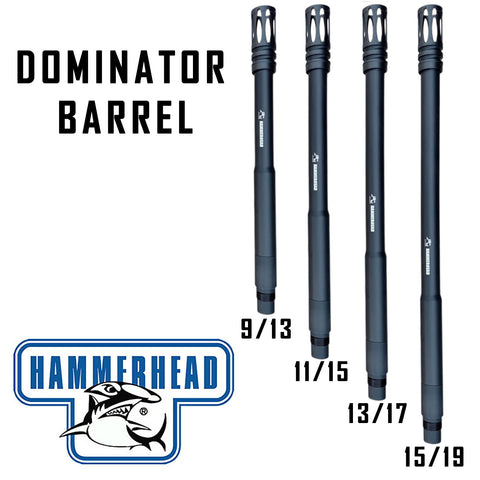 Dominator Tippmann A5 Barrel Kit With Fin and Muzzle (Optional 9/13 Inch, 11/15 Inch, 13/17 Inch, 15/19 Inch)