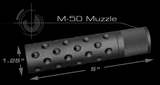M50 Reverse Ported Muzzle Brake Suppressor for Oneshot Barrel (22mm Threads)