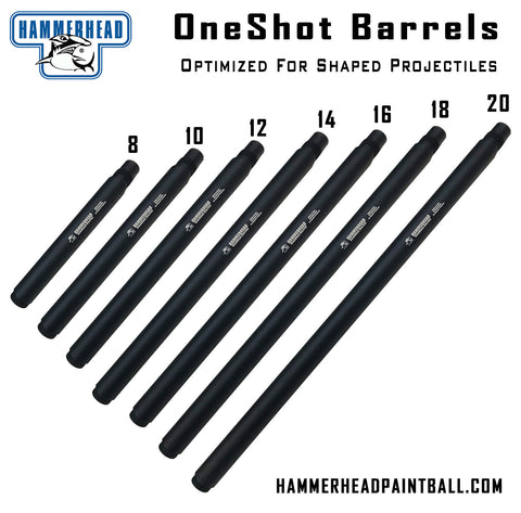 Hammerhead OneShot Plus Barrel Optimized For Shaped Projectiles (Auto Cocker Threads)